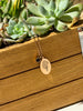 Birth Flower Oval Necklace