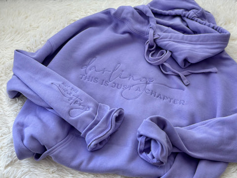 RTS Large lavender Bella darling hoodie