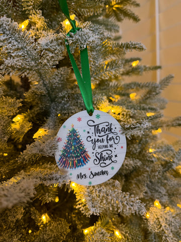 Personalized teacher ornament