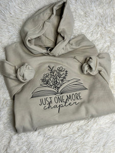 Just one more chapter large hoodie