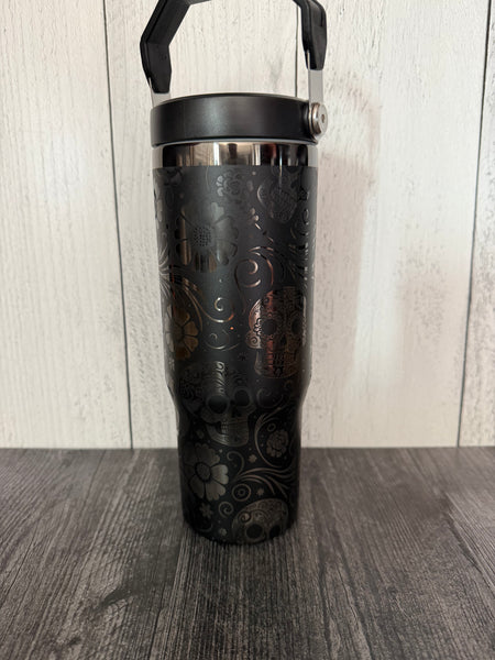 Flaw blacked out sugar skulls 30oz off brand iceflow