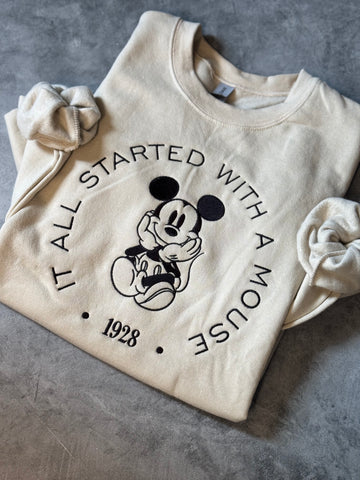 It all started with a mouse - gildan crewneck