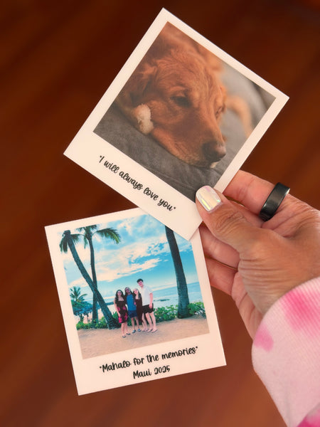 Personalized “Polaroid” picture frame ornament/magnet