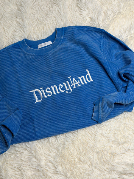 RTS royal blue corded crew