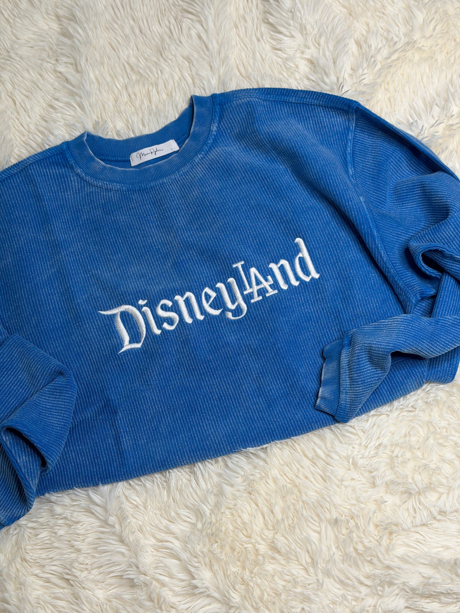 RTS royal blue corded crew