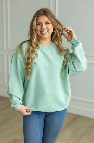 Mint corded crew