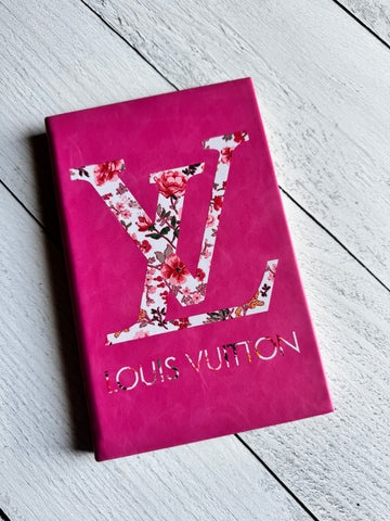 RTS LV pink/white floral journal