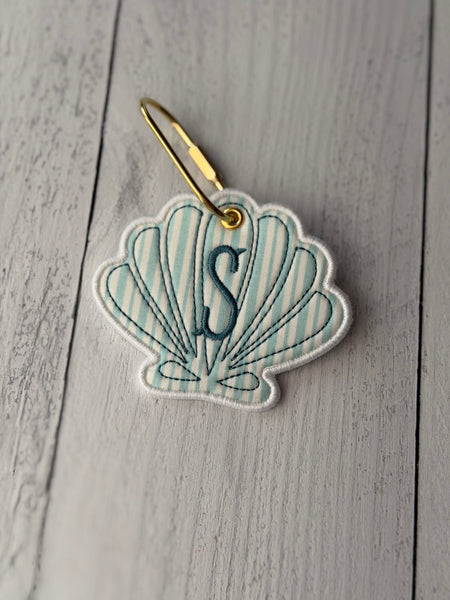 Custom seashell bag tag