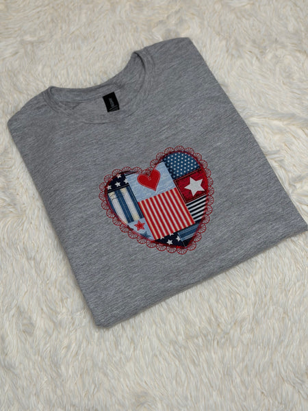 Heart appliqué T-shirts