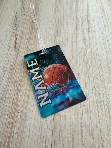 Custom UV printed sports bag tag