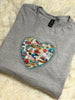 Heart appliqué T-shirts