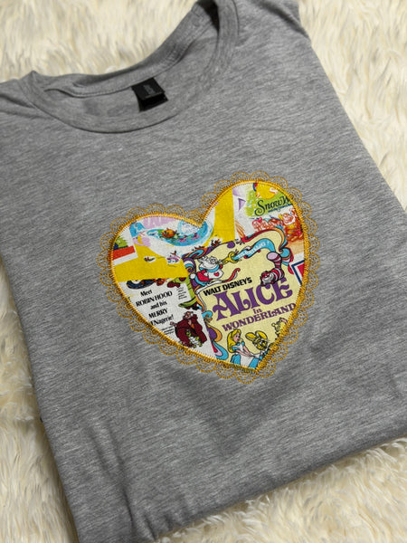 RTS heart appliqué tshirt - size med