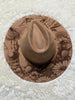 Custom engraved wide brim fedora hats