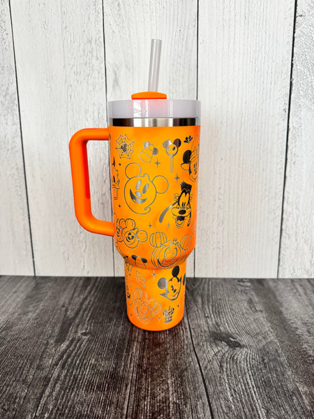 Custom tie dyed 40 ounce boo to you goldenrod #2