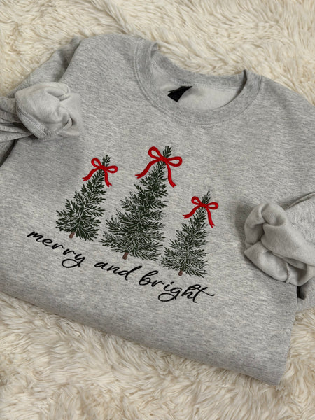 Merry & bright crewneck - gildan