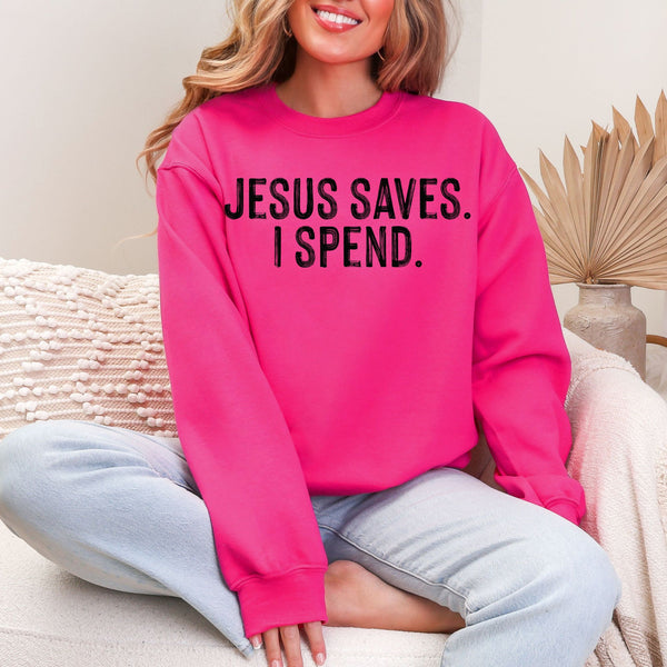 Jesus saves Crewneck  - Gildan