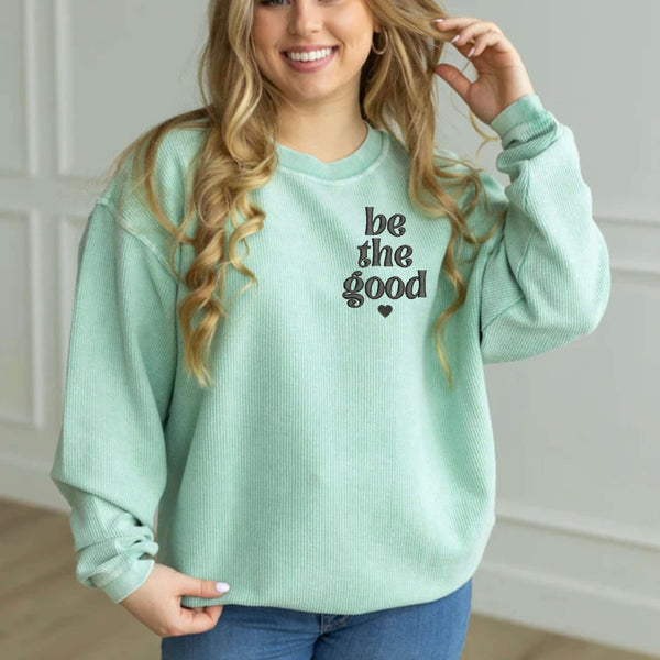 Mint corded crew