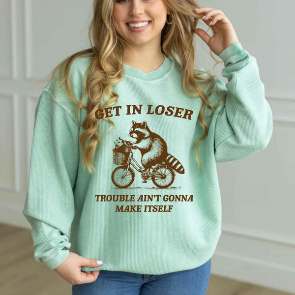 Mint corded crew