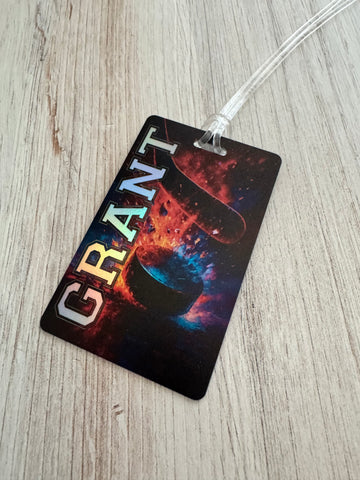 Custom UV printed sports bag tag