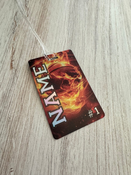 Custom UV printed sports bag tag