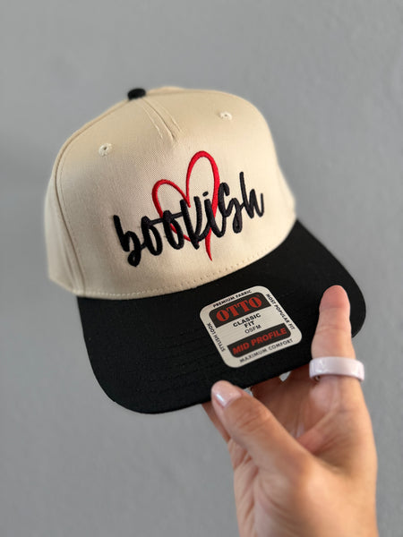 Bookish embroidered hat