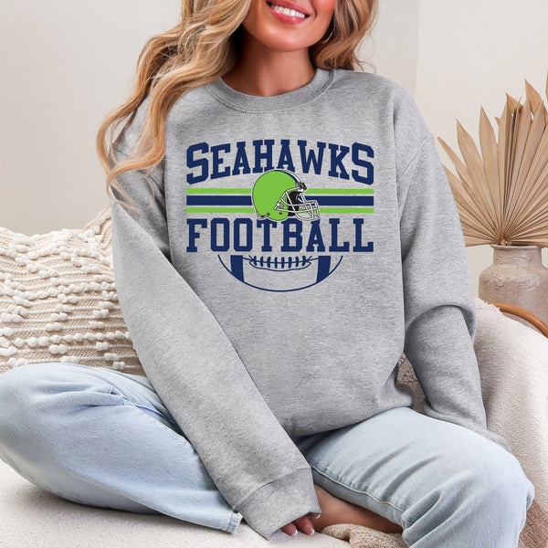 Retro Football Team Crewneck  - Gildan