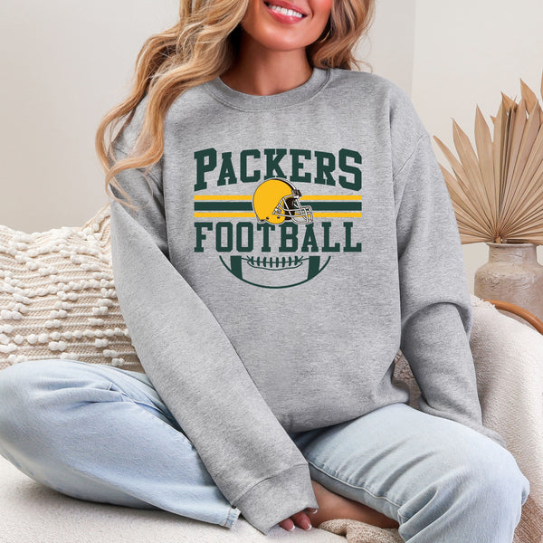 Retro Football Team Crewneck  - Gildan