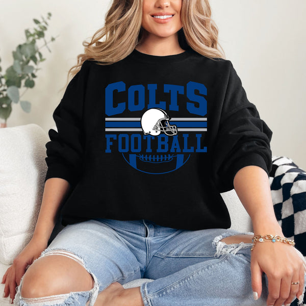 Retro Football Team Crewneck  - Gildan
