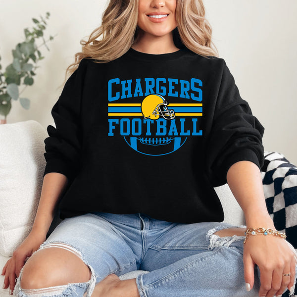 Retro Football Team Crewneck  - Gildan