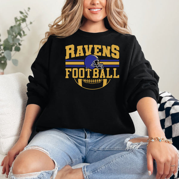 Retro Football Team Crewneck  - Gildan