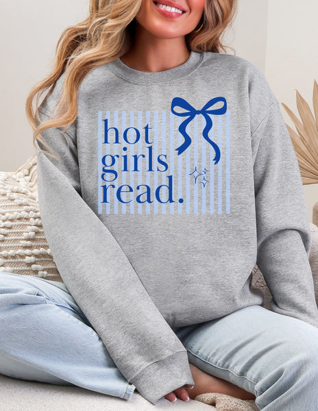 Hot girls read Crewneck  - Gildan