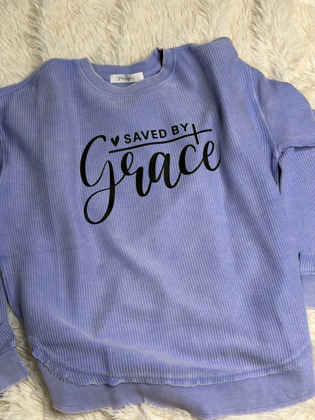 RTS purple rounded large corded crew