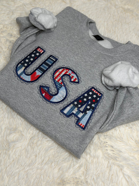 USA appliqué crewneck - Gildan
