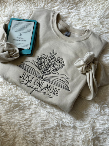 Just one more chapter Gildan crewneck