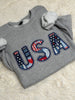 USA appliqué crewneck - Gildan