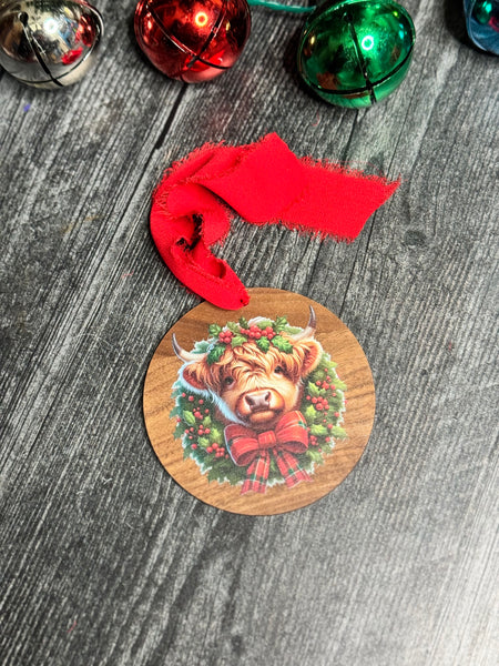 Wood Farmhouse Christmas Ornaments