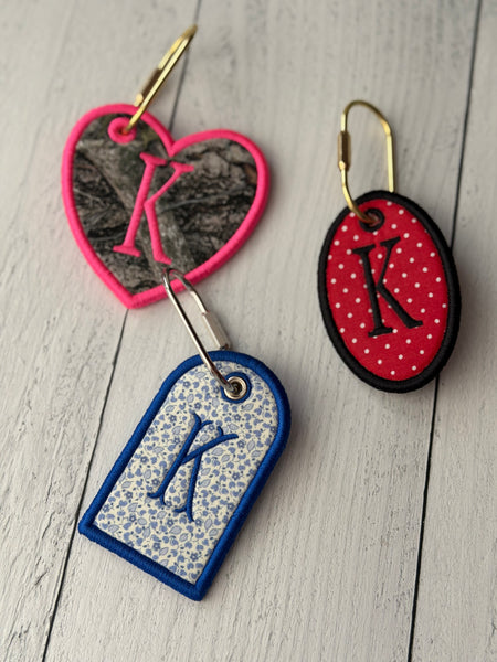 Custom embroidered bag tags/luggage tag/keychain