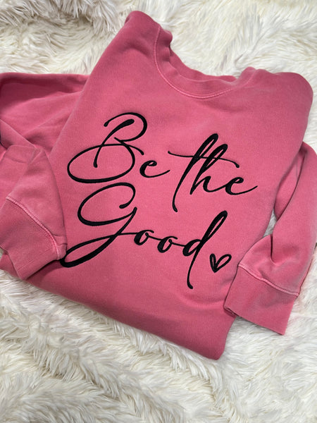 Be the good front design - gildan crewneck