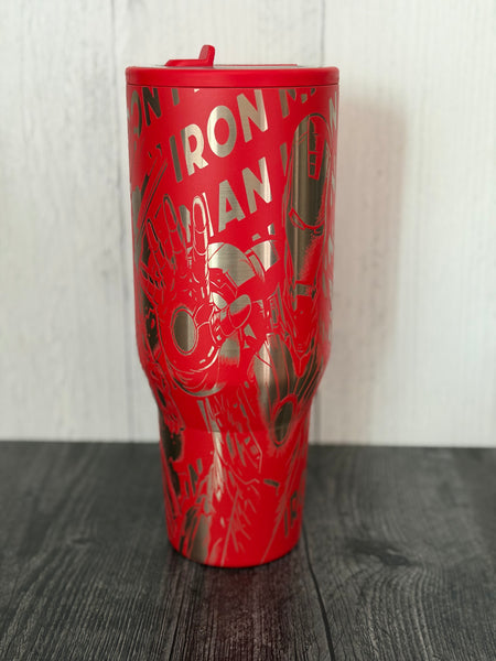 RTS limited edition red 40oz iron man