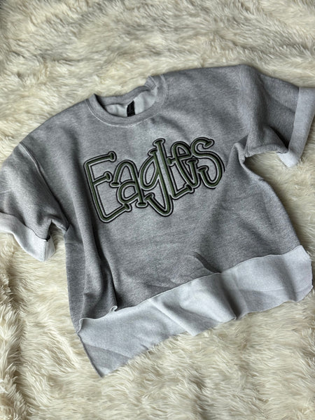 Custom 3D puff design - gildan crewneck CROPPED