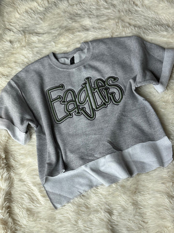 Custom 3D puff design - gildan crewneck CROPPED