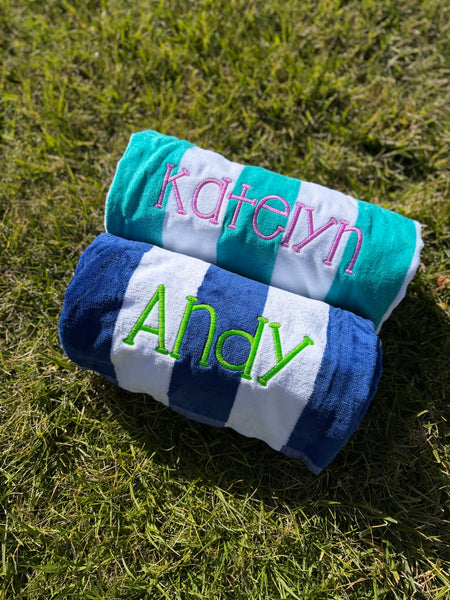 Custom embroidered beach towel