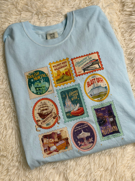 RTS retro stamps tshirt - size 2XL