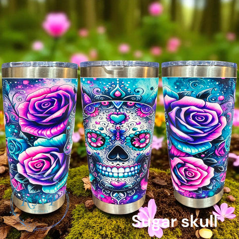 Sugar skull UV printed OFF BRAND 20 ounce tumbler