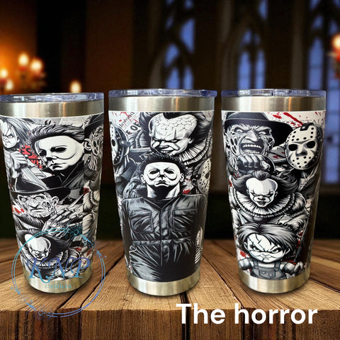 The horror UV printed OFF BRAND 20 ounce tumbler