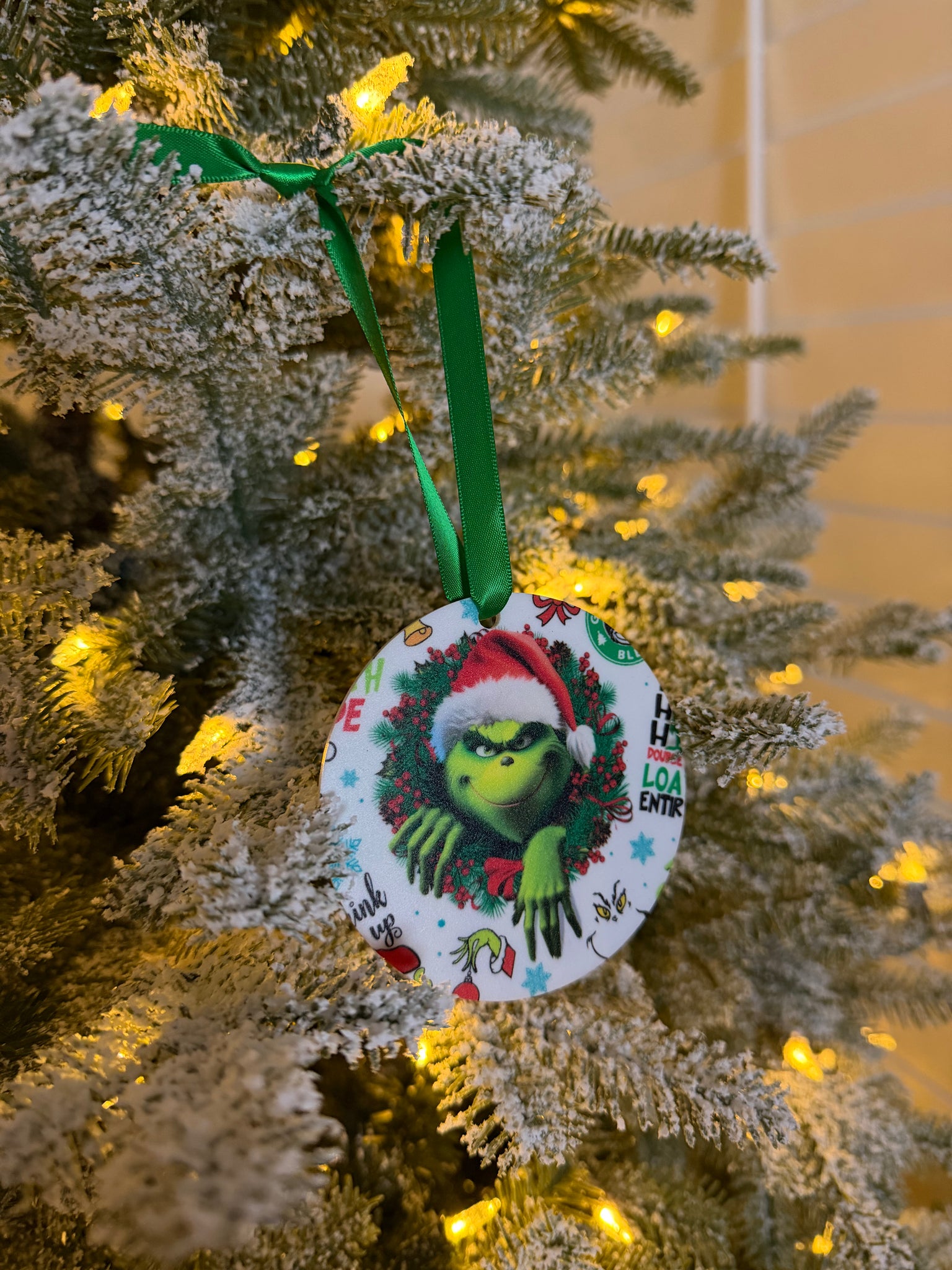 “Mean one” double sided ornament