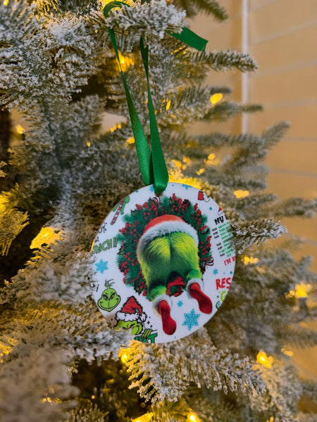 “Mean one” double sided ornament