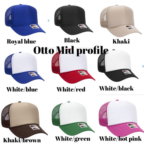 Custom color hats side design