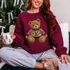 Faux Crochet Lux Bear Crewneck  - Gildan