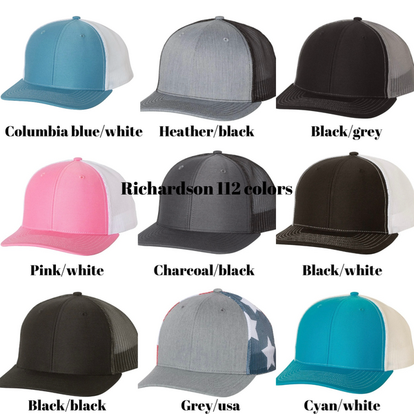 Custom color hats side design